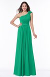 ColsBM Arabella Pepper Green Glamorous A-line Backless Chiffon Floor Length Plus Size Bridesmaid Dresses