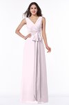 ColsBM Pearl Blush Glamorous V-neck Sleeveless Chiffon Floor Length Plus Size Bridesmaid Dresses