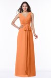 ColsBM Pearl Mango Glamorous V-neck Sleeveless Chiffon Floor Length Plus Size Bridesmaid Dresses