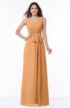 ColsBM Pearl Pheasant Glamorous V-neck Sleeveless Chiffon Floor Length Plus Size Bridesmaid Dresses