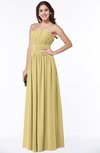 ColsBM Maia New Wheat Classic Strapless Sleeveless Chiffon Floor Length Ribbon Plus Size Bridesmaid Dresses