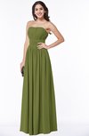 ColsBM Maia Olive Green Classic Strapless Sleeveless Chiffon Floor Length Ribbon Plus Size Bridesmaid Dresses