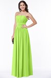 ColsBM Maia Sharp Green Classic Strapless Sleeveless Chiffon Floor Length Ribbon Plus Size Bridesmaid Dresses