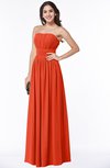 ColsBM Maia Tangerine Tango Classic Strapless Sleeveless Chiffon Floor Length Ribbon Plus Size Bridesmaid Dresses