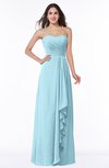 ColsBM Mira Aqua Classic A-line Zipper Chiffon Floor Length Plus Size Bridesmaid Dresses