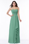 ColsBM Mira Bristol Blue Classic A-line Zipper Chiffon Floor Length Plus Size Bridesmaid Dresses