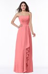 ColsBM Mira Coral Classic A-line Zipper Chiffon Floor Length Plus Size Bridesmaid Dresses