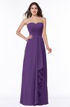 ColsBM Mira Dark Purple Classic A-line Zipper Chiffon Floor Length Plus Size Bridesmaid Dresses