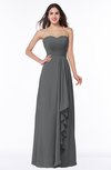 ColsBM Mira Grey Classic A-line Zipper Chiffon Floor Length Plus Size Bridesmaid Dresses