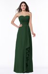 ColsBM Mira Hunter Green Classic A-line Zipper Chiffon Floor Length Plus Size Bridesmaid Dresses