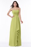 ColsBM Mira Linden Green Classic A-line Zipper Chiffon Floor Length Plus Size Bridesmaid Dresses