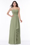 ColsBM Mira Moss Green Classic A-line Zipper Chiffon Floor Length Plus Size Bridesmaid Dresses