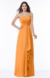 ColsBM Mira Orange Classic A-line Zipper Chiffon Floor Length Plus Size Bridesmaid Dresses