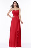 ColsBM Mira Red Classic A-line Zipper Chiffon Floor Length Plus Size Bridesmaid Dresses