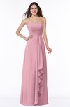 ColsBM Mira Rosebloom Classic A-line Zipper Chiffon Floor Length Plus Size Bridesmaid Dresses