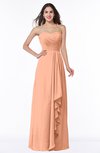 ColsBM Mira Salmon Classic A-line Zipper Chiffon Floor Length Plus Size Bridesmaid Dresses