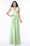 ColsBM Bonnie Seacrest Traditional V-neck Zip up Chiffon Floor Length Ruching Plus Size Bridesmaid Dresses