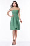 ColsBM Laila Beryl Green Modern A-line Strapless Zip up Chiffon Pleated Plus Size Bridesmaid Dresses
