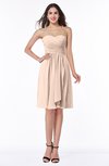 ColsBM Laila Peach Puree Modern A-line Strapless Zip up Chiffon Pleated Plus Size Bridesmaid Dresses