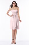 ColsBM Laila Petal Pink Modern A-line Strapless Zip up Chiffon Pleated Plus Size Bridesmaid Dresses