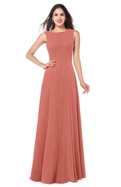 ColsBM Hazel Crabapple Modern A-line Sleeveless Zip up Floor Length Pleated Plus Size Bridesmaid Dresses