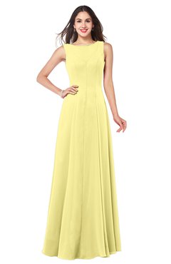 ColsBM Hazel Daffodil Modern A-line Sleeveless Zip up Floor Length Pleated Plus Size Bridesmaid Dresses