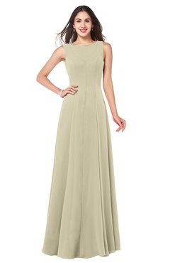 ColsBM Hazel Putty Modern A-line Sleeveless Zip up Floor Length Pleated Plus Size Bridesmaid Dresses