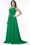 ColsBM Kiana Green Gorgeous Zipper Chiffon Sweep Train Pleated Evening Dresses