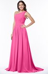 ColsBM Kiana Rose Pink Gorgeous Zipper Chiffon Sweep Train Pleated Evening Dresses