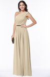 ColsBM Tiana Champagne Traditional A-line One Shoulder Chiffon Floor Length Plus Size Bridesmaid Dresses