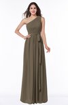 ColsBM Fiona Carafe Brown Classic A-line Asymmetric Neckline Chiffon Floor Length Sash Plus Size Bridesmaid Dresses