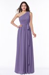 ColsBM Fiona Chalk Violet Classic A-line Asymmetric Neckline Chiffon Floor Length Sash Plus Size Bridesmaid Dresses