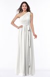 ColsBM Fiona Cloud White Classic A-line Asymmetric Neckline Chiffon Floor Length Sash Plus Size Bridesmaid Dresses