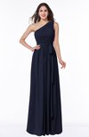 ColsBM Fiona Dark Sapphire Classic A-line Asymmetric Neckline Chiffon Floor Length Sash Plus Size Bridesmaid Dresses