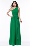 ColsBM Fiona Green Classic A-line Asymmetric Neckline Chiffon Floor Length Sash Plus Size Bridesmaid Dresses