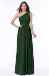 ColsBM Fiona Hunter Green Classic A-line Asymmetric Neckline Chiffon Floor Length Sash Plus Size Bridesmaid Dresses