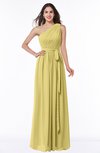 ColsBM Fiona Misted Yellow Classic A-line Asymmetric Neckline Chiffon Floor Length Sash Plus Size Bridesmaid Dresses