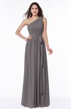ColsBM Fiona Ridge Grey Classic A-line Asymmetric Neckline Chiffon Floor Length Sash Plus Size Bridesmaid Dresses