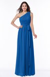 ColsBM Fiona Royal Blue Classic A-line Asymmetric Neckline Chiffon Floor Length Sash Plus Size Bridesmaid Dresses