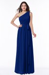 ColsBM Fiona Sodalite Blue Classic A-line Asymmetric Neckline Chiffon Floor Length Sash Plus Size Bridesmaid Dresses