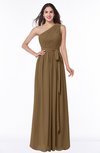 ColsBM Fiona Truffle Classic A-line Asymmetric Neckline Chiffon Floor Length Sash Plus Size Bridesmaid Dresses