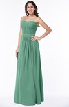 ColsBM Leslie Beryl Green Classic Strapless Sleeveless Zipper Floor Length Ribbon Plus Size Bridesmaid Dresses