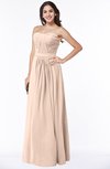 ColsBM Leslie Peach Puree Classic Strapless Sleeveless Zipper Floor Length Ribbon Plus Size Bridesmaid Dresses