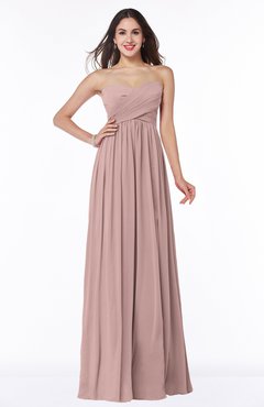 ColsBM Leyla Blush Pink Modern A-line Sleeveless Zipper Chiffon Plus Size Bridesmaid Dresses