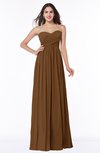 ColsBM Leyla Brown Modern A-line Sleeveless Zipper Chiffon Plus Size Bridesmaid Dresses