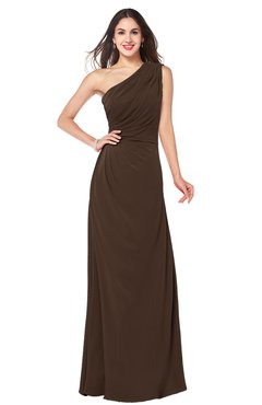 ColsBM Samantha Copper Vintage A-line Asymmetric Neckline Sleeveless Half Backless Draped Plus Size Bridesmaid Dresses