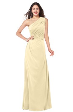 ColsBM Samantha Cornhusk Vintage A-line Asymmetric Neckline Sleeveless Half Backless Draped Plus Size Bridesmaid Dresses
