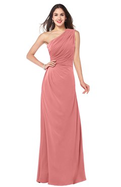 ColsBM Samantha Lantana Vintage A-line Asymmetric Neckline Sleeveless Half Backless Draped Plus Size Bridesmaid Dresses