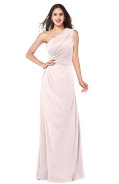 ColsBM Samantha Light Pink Vintage A-line Asymmetric Neckline Sleeveless Half Backless Draped Plus Size Bridesmaid Dresses