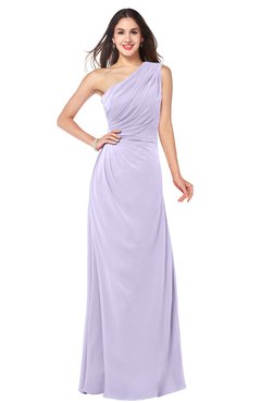 ColsBM Samantha Light Purple Vintage A-line Asymmetric Neckline Sleeveless Half Backless Draped Plus Size Bridesmaid Dresses